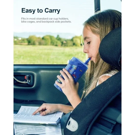 Buzio Kids Tumbler with Straw Lid 500ML - Cars